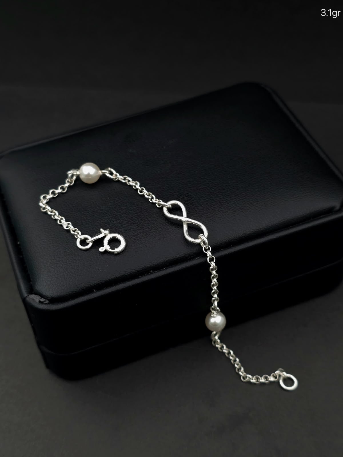 Pulsera Infinito Perla